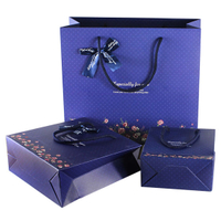 Luxury Paper Package Handle Bag, Gift Bag with Ribbon