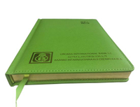 Green PU Leather Hardcover Diary Notebook / Memo Pad / Office Supply